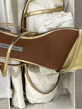 Emme Parsons Gold Metallic Strappy Sandals